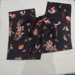 Victoria's Secret Floral Satin like Pull-on Wide Leg Pants size XS NWT